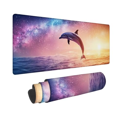 Mauspad Delphin Mousepad Sternenhimmel Schreibtischunterlage, Wassxerdicht VerläNgertes Desk Mat, rutschfeste Gummibasis mit VernäHte Kanten Gaming, BüRo, Geschenke für Frauen 1000x500x3mm WR-469 Mauspad Delphin Mousepad Sternenhimmel Schreibtischunterlage, Wassxerdicht VerläNgertes Desk Mat, rutschfeste Gummibasis mit VernäHte Kanten Gaming, BüRo, Geschenke für Frauen 1000x500x3mm WR-469 von Whoonng