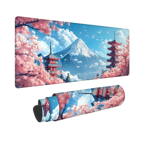 Mauspad Kirschblüten Mousepad Karikatur Schreibtischunterlage, Wassxerdicht VerläNgertes Desk Mat, rutschfeste Gummibasis mit VernäHte Kanten Gaming, BüRo, Geschenke für Frauen 1200x600x3mm WR-411 Mauspad Kirschblüten Mousepad Karikatur Schreibtischunterlage, Wassxerdicht VerläNgertes Desk Mat, rutschfeste Gummibasis mit VernäHte Kanten Gaming, BüRo, Geschenke für Frauen 1200x600x3mm WR-411 von Whoonng