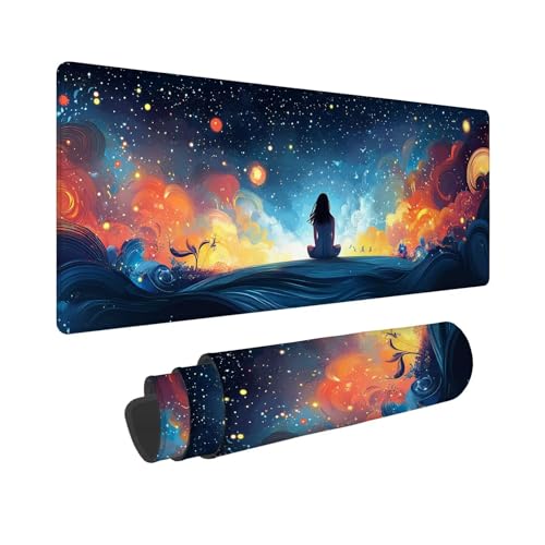 Mauspad Mädchen Mousepad Farbe Schreibtischunterlage, Wassxerdicht VerläNgertes Desk Mat, rutschfeste Gummibasis mit VernäHte Kanten für Gaming, BüRo, Zuhause, Geschenke für Frauen 900x400x3mm WR-481 Mauspad Mädchen Mousepad Farbe Schreibtischunterlage, Wassxerdicht VerläNgertes Desk Mat, rutschfeste Gummibasis mit VernäHte Kanten für Gaming, BüRo, Zuhause, Geschenke für Frauen 900x400x3mm WR-481 von Whoonng
