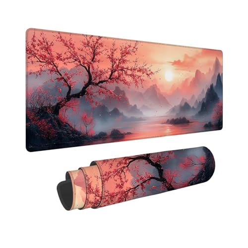 Mauspad Sonnenaufgang Mousepad Landschaft Schreibtischunterlage, Wassxerdicht VerläNgertes Desk Mat, rutschfeste Gummibasis mit VernäHte Kanten Gaming, BüRo, Geschenke für Frauen 700x400x3mm WR-291 Mauspad Sonnenaufgang Mousepad Landschaft Schreibtischunterlage, Wassxerdicht VerläNgertes Desk Mat, rutschfeste Gummibasis mit VernäHte Kanten Gaming, BüRo, Geschenke für Frauen 700x400x3mm WR-291 von Whoonng