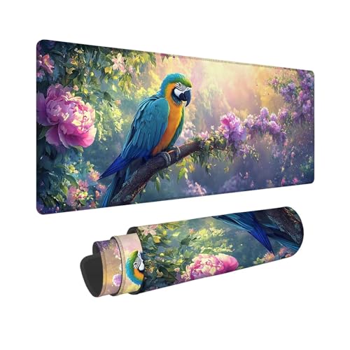 Mauspad Vogel Mousepad Wald Schreibtischunterlage, Wassxerdicht VerläNgertes Desk Mat, rutschfeste Gummibasis mit VernäHte Kanten für Gaming, BüRo, Zuhause, Geschenke für Frauen 800x400x3mm 6W-337 Mauspad Vogel Mousepad Wald Schreibtischunterlage, Wassxerdicht VerläNgertes Desk Mat, rutschfeste Gummibasis mit VernäHte Kanten für Gaming, BüRo, Zuhause, Geschenke für Frauen 800x400x3mm 6W-337 von Whoonng