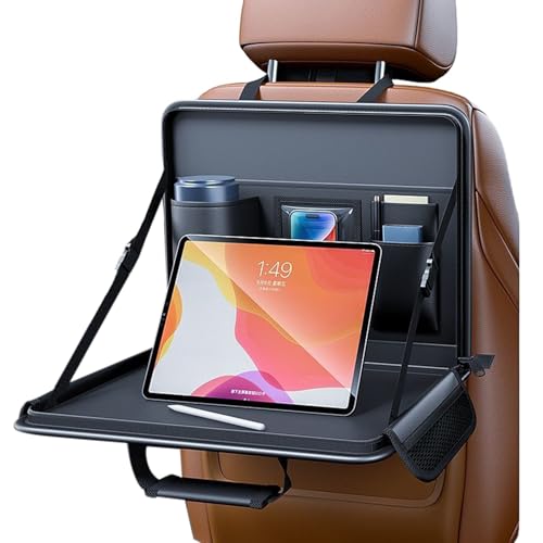 Whrcy Lenkrad-Schreibtisch,Lenkrad-Laptop-Halterung - Fahrzeug-Organizer mit verstellbarem Neigungswinkel für Rückbank-Passagiere zum Essen & Entertainment von Whrcy
