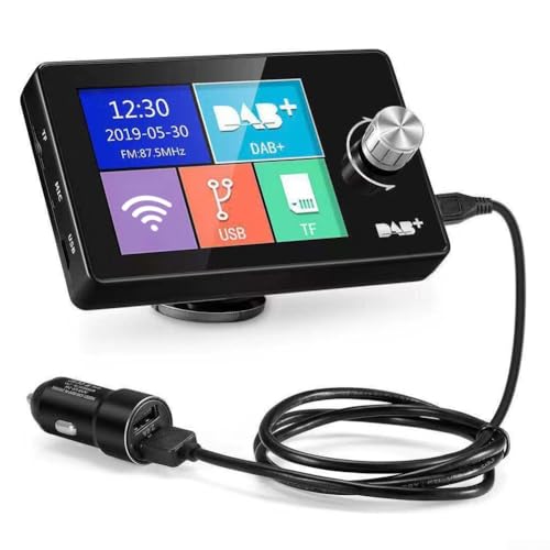 7.1 cm Auto DAB Empfänger Digital DAB Radio Empfänger Radio Adapter für Auto Stereo mit FM Transmitter oder AUX-OUT Anschluss 7.1 cm Auto DAB Empfänger Digital DAB Radio Empfänger Radio Adapter für Auto Stereo mit FM Transmitter oder AUX-OUT Anschluss von Whychstore