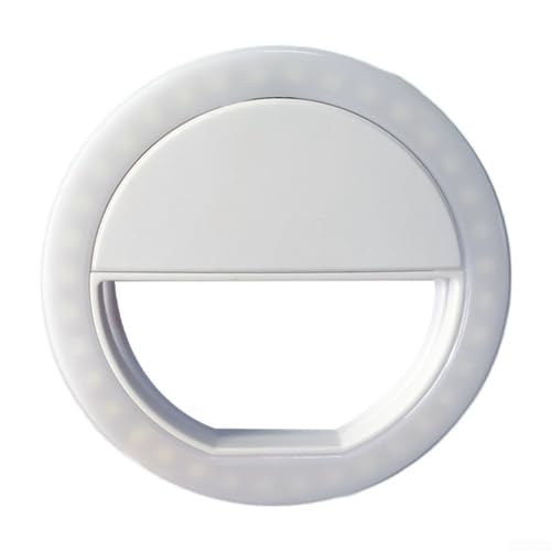 Ein unverzichtbares Accessoire, tragbares LED-Selbstauslöser-Ringlicht verbessert die Schönheit bei jeder Aufnahme (weiß) von Whychstore