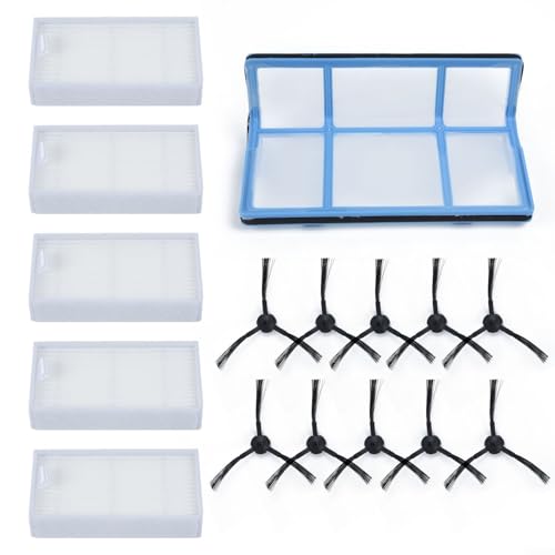 Für MD 18500 18600 Staubsauger-Set, praktisches Material, Staubfilterung, geeignet für MD16192 MD18501, Netzvorfilter, 5 Filter, 10 Seitenbürsten Für MD 18500 18600 Staubsauger-Set, praktisches Material, Staubfilterung, geeignet für MD16192 MD18501, Netzvorfilter, 5 Filter, 10 Seitenbürsten von Whychstore