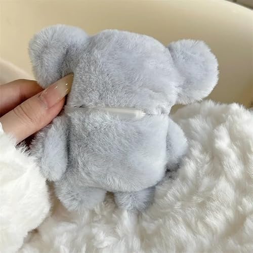Schutzhülle für AirPods/Pro Generation kabellose Kopfhörer-Hülle, Plüsch-Elefanten-Hülle, 3D-Elefanten-Abdeckung für Damen/Herren (3) von Whychstore