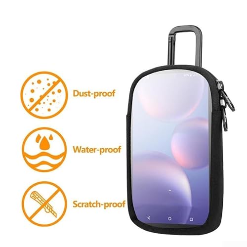 Tragbare Aufbewahrungstasche für MP3/MP4, MP3-/MP4-Reise, transparent, für Player/Kopfhörer/mobile Stromversorgung (15 x 10 x 1 cm) (blau) von Whychstore