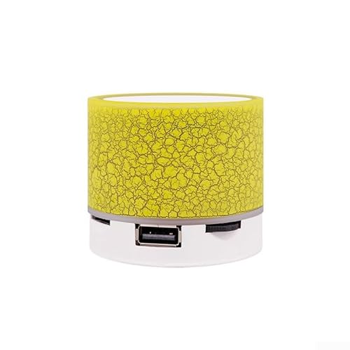 Whychstore Kompakter Lautsprecher mit lebendigem LED-Licht, kabellos und schneller 5 0-Technologie (gelb) von Whychstore