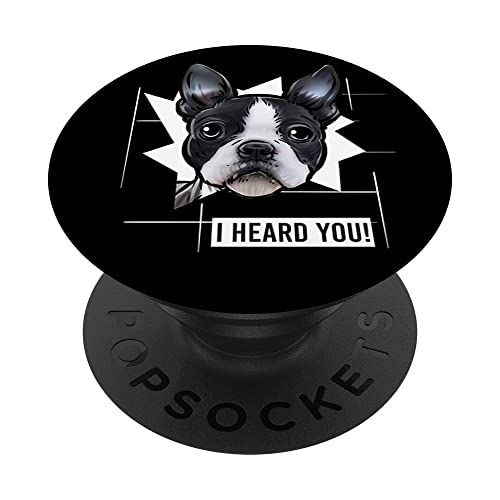 Lustige Boston Terrier Hundehalter, Hundeleckerlis PopSockets mit austauschbarem PopGrip von Whyitsme Design