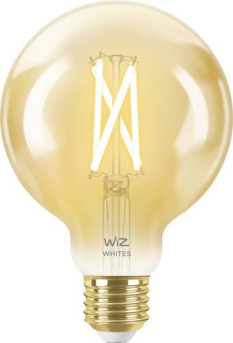 WiZ 8718699786793 LED EEK F (A - G) E27 7W = 50W Bernstein, Warmweiß bis Neutralweiß app-gesteuert von WiZ