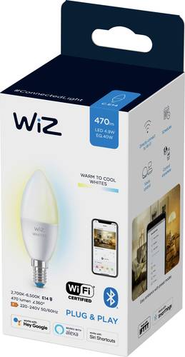 WiZ 8718699787073 LED EEK F (A - G) E14 4.9W = 40W Warmweiß bis Kaltweiß app-gesteuert 1St. von WiZ