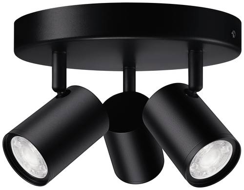 WiZ 8719514554535 IMAGEO Spots 3x5W B 22-65K RGB RD LED-Deckenleuchte GU10 15W Schwarz von WiZ