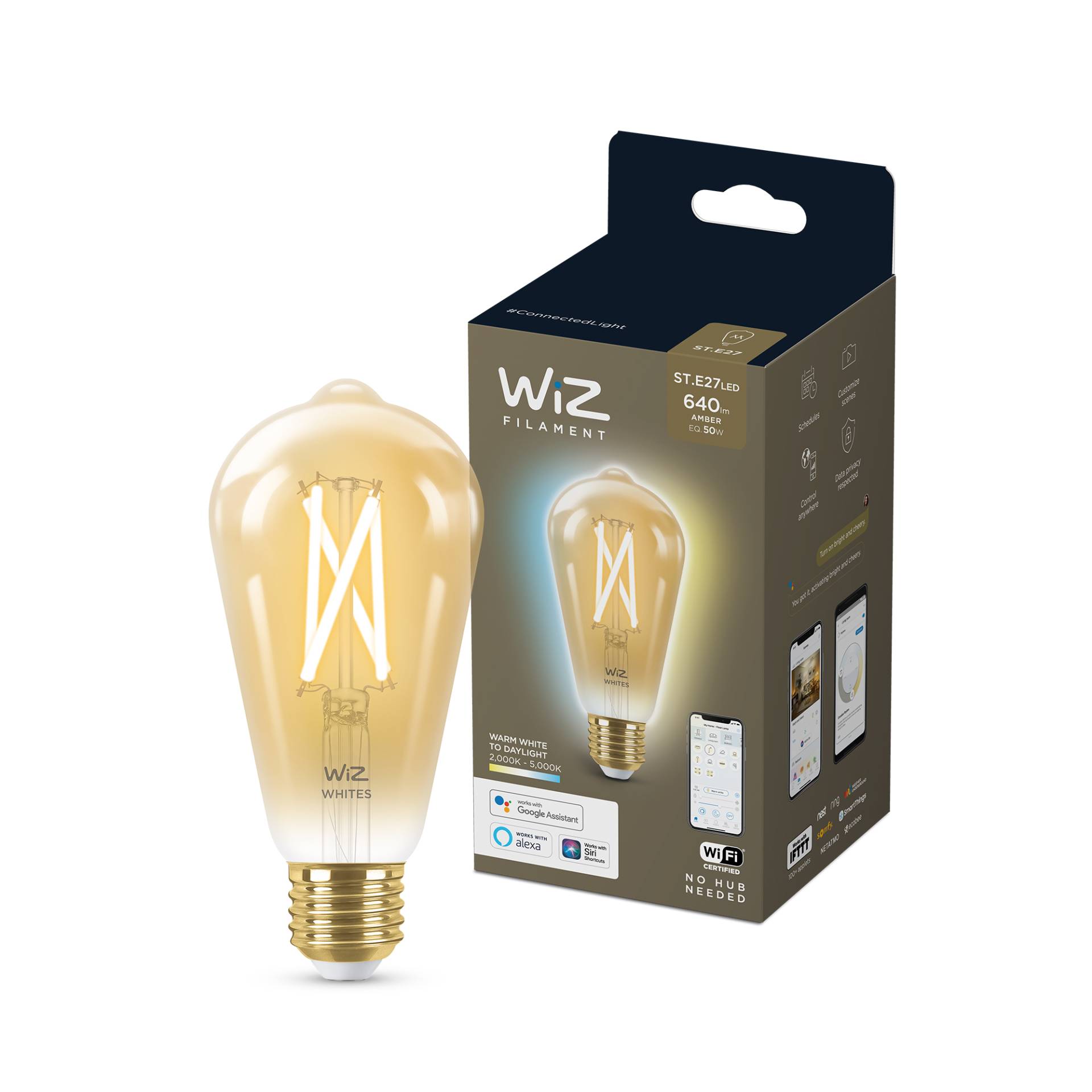 WiZ - ST64 Amber Glühbirne E27 mit einstellbarem Weiß WiZ - ST64 Amber Glühbirne E27 mit einstellbarem Weiß von WiZ