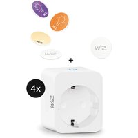 WiZ Smart Plug inkl. Powermeter 4er-Set + NFC-Tags 4er-Set WiZ Smart Plug inkl. Powermeter 4er-Set + NFC-Tags 4er-Set von WiZ