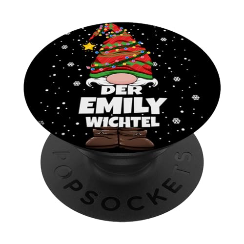 Emily Wichtel Weihnachten Vorname Emily Damen Wichtel PopSockets mit austauschbarem PopGrip von Wichtel Weihnachten im Gnom Outfit für Familie