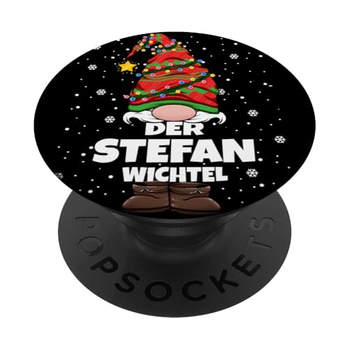 Stefan Wichtel Weihnachten Herren Jungs Wichtel Stefan PopSockets mit austauschbarem PopGrip von Wichtel Weihnachten im Gnom Outfit für Familie