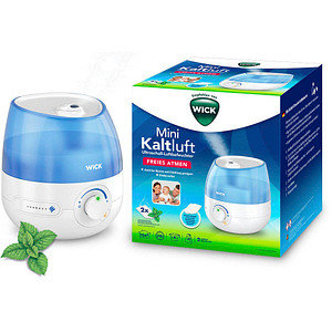 WICK WUL525E Mini Kaltluft Ultraschall Luftbefeuchter weiß/blau 21 W WICK WUL525E Mini Kaltluft Ultraschall Luftbefeuchter weiß/blau 21 W von Wick