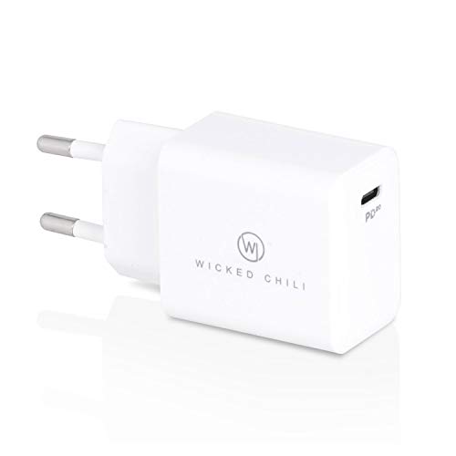 Wicked Chili 20W USB C Netzteil kompatibel mit MagSafe Duo Ladegerät, iPhone 14, 13, 12 (Pro, Max, Plus, Mini) Apple Watch (Ultra 8 7 SE 6 5 4 3) AirPods Pro PD USB C Adapter Schnellladegerät von Wicked Chili