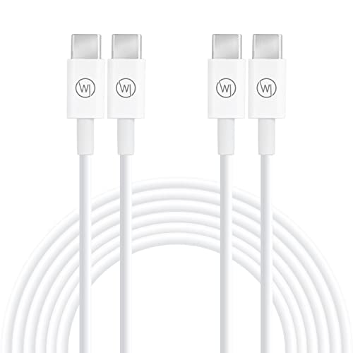 Wicked Chili 2X USB C auf USB-C Fast Charge Ladekabel 1m / 3A / 20V / 60W, Kompatibel mit iPad Pro (2021/2020/2018), Air(2020), Switch, Handy, Universal, Ersatz für Apple Typ-C Kabel MUF72ZM/A, weiß von Wicked Chili