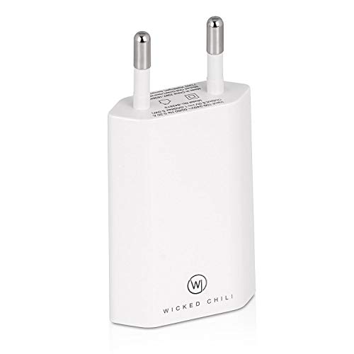 Wicked Chili 5W USB Power Adapter Netzteil kompatibel mit Apple Watch SE, Series 6, 5, 4, 3 (GPS Cellular 44mm 40mm) USB-A Ladegerät für Magnetisches Ladekabel, Ersatz für MGN13ZM/A (1000mA) von Wicked Chili