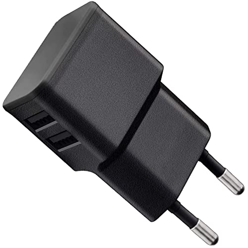 Wicked Chili Dual USB-Ladegerät kompatibel mit Sonos Roam, geeignet für 2 Roam oder 2X kabelloses Ladegerät, Dual USB Adapter, ersetzt 10W Netzteil für USB-A auf USB-C Kabel (2.4 A, 12W) schwarz von Wicked Chili