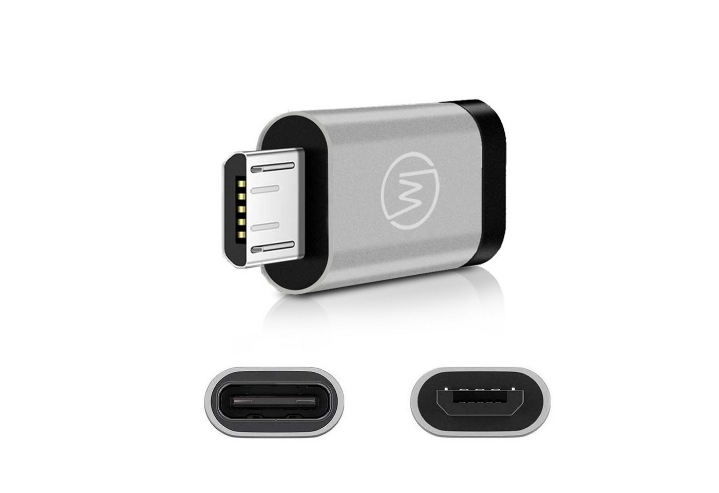 Wicked Chili MicroUSB Adapter für USB C Kartenlesegerät USB-Adapter MicroUSB zu USB-C, Aluadapter mit Typ C Buchse und Micro-USB-Stecker für OTG Handy / Tabl Wicked Chili MicroUSB Adapter für USB C Kartenlesegerät USB-Adapter MicroUSB zu USB-C, Aluadapter mit Typ C Buchse und Micro-USB-Stecker für OTG Handy / Tabl von Wicked Chili
