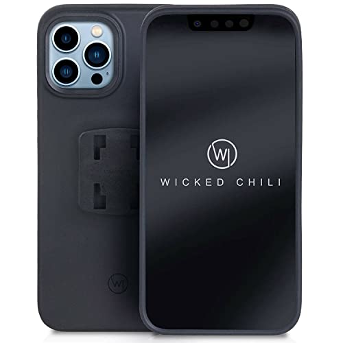 Wicked Chili QuickMOUNT Case kompatibel iPhone 13 und iPhone 13 Pro (6,1 Zoll) Handyhülle für QuickMOUNT 3.0 Fahrrad Halterung, schwarz von Wicked Chili