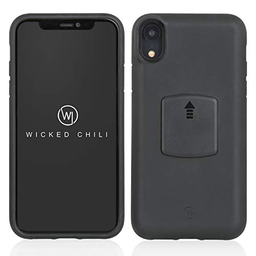 Wicked Chili QuickMOUNT Case kompatibel mit iPhone XR (6,1 Zoll) Outdoor Hülle mit Regen Überzug (iPX3) geeignet für Auto und Fahrrad Halterung mit 4 Krallen Befestigung, schwarz von Wicked Chili