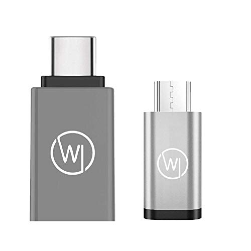 Wicked Chili USB C Adapter auf USB A (USB 3.2 Gen 1 SuperSpeed-USB-Adapter + MicroUSB zu USB-C Adapter OTG Alu-Adapter Bundle 2er Set kompatibel mit Smartphones, Tablets und Notebooks von Wicked Chili