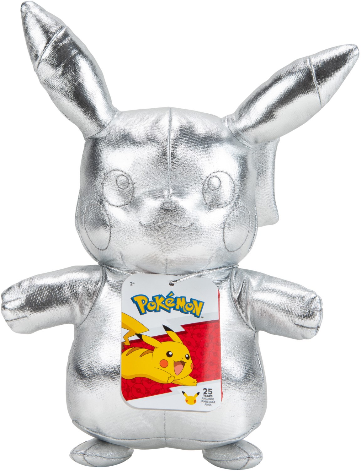 Pikachu Silber Plüsch (20cm) von Wicked Cool Toys