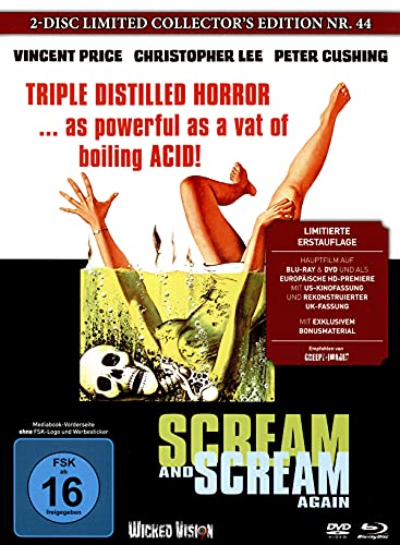 Scream and Scream Again - Die lebenden Leichen des Dr. Mabuse - Mediabook - 2-Disc Limited Collector‘s Edition Nr. 44, Cover A, 333 Stück [Blu-ray] von Wicked Vision Distribution GmbH