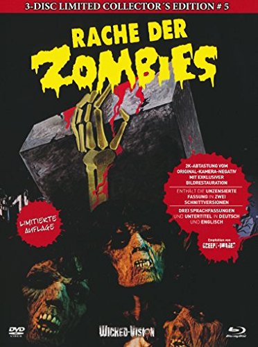 Rache der Zombies - 3-Disc Uncut Limited Collector's Edition No. 5 (Blu-ray & 2 DVDs, Limitiert auf 444 Stück, Cover B) von Wicked-Vision Media