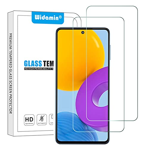 Widamin 2Pack, Compatible für Samsung Galaxy M52 5G/ Galaxy A73 5G/ M53 5G (6.7") Displayschutzfolie, Hohe Auflösung Glas, [9H Härte], [Crystal Clearity], [No-Bubble] von Widamin