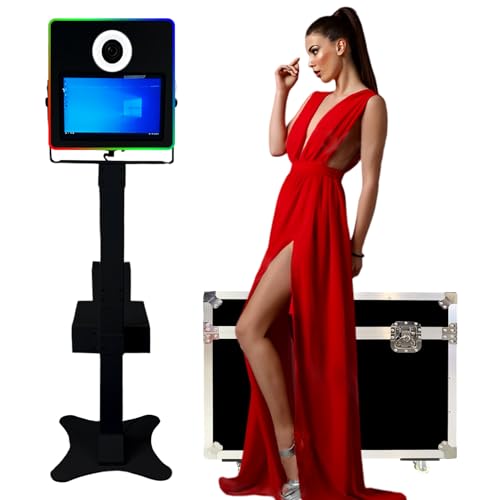 WideMeet Tragbare 15,6 Zoll DSLR-Fotokabinen-Maschine Touchscreen Kamera Photobooth mit Flugkoffer Verpackung für Hochzeit Party Events (39,6 cm (15,6 Zoll) Schwarz von WideMeet