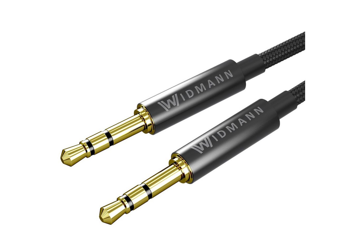 Widmann-Shop Aux Kabel Klinkenkabel 3,5mm Klinke männlich Stereo vergoldet 1m Audio-Kabel, 3,5-mm-Klinke, 3,5-mm-Klinke (100 cm), geeignet für alle 3,5mm Aux Anschlüsse, Klinkenkabel, Kabel Klinke 3,5mm von Widmann-Shop