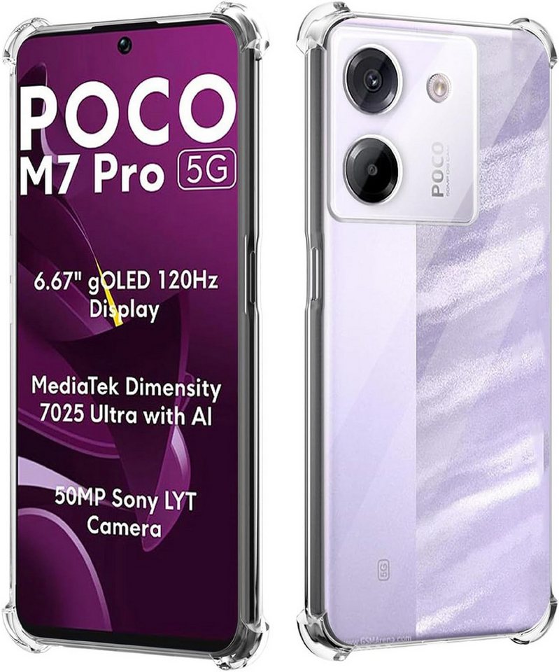 Widmann-Shop Handyhülle Hülle Xiaomi Poco M6 Pro M7 Pro 5g Handyhülle Transparent, Für M6 Pro / M7 Pro von Widmann-Shop