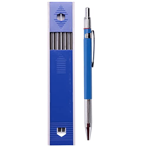 Widybord SchweißErbleistift mit 6 Runden NachfüLlminen, 2,0 Mm Druckbleistift Marker für Rohrschlosser, SchweißEr, Konstruktion, Holzbearbeitung von Widybord