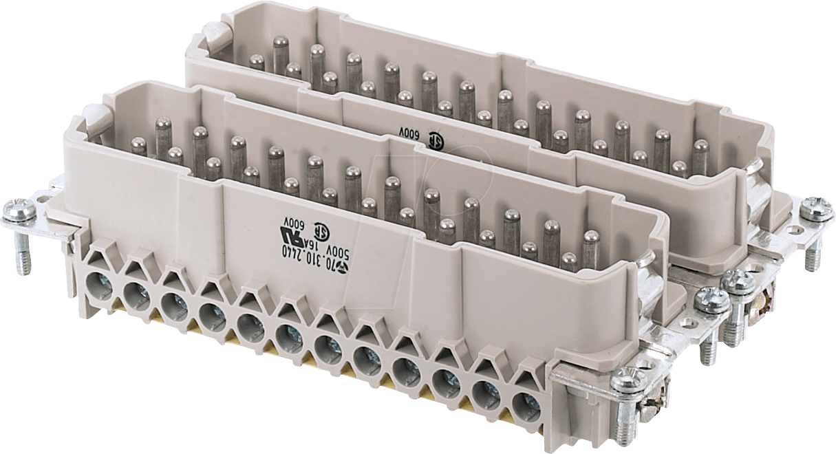 BAS STS 48 2,5 - revos BASIC Einsätze, Stecker , 48 + PE , mit Drahtschutz von Wieland