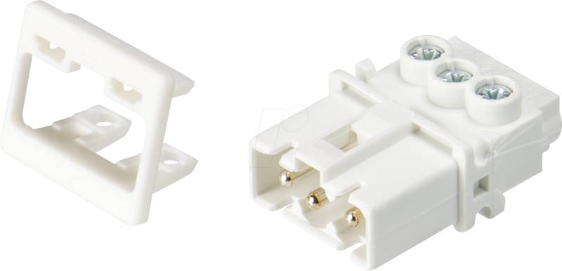 GST 15I3 S UW W - Geräteanschluss (Snap-in) - Stecker, weiß, 3-pol von Wieland