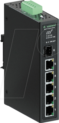 WIENET 6C1G4P1SW - Switch, 6-Port, Gigabit Ethernet, PoE, SFP von Wieland