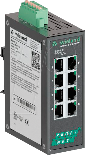 WIENET FS 8-PN-W - Switch, 8-Port, Fast Ethernet von Wieland