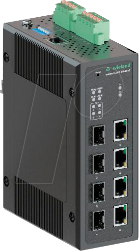 WIENET L2MS8G4SF - Switch, 8-Port, Gigabit Ethernet, SFP von Wieland