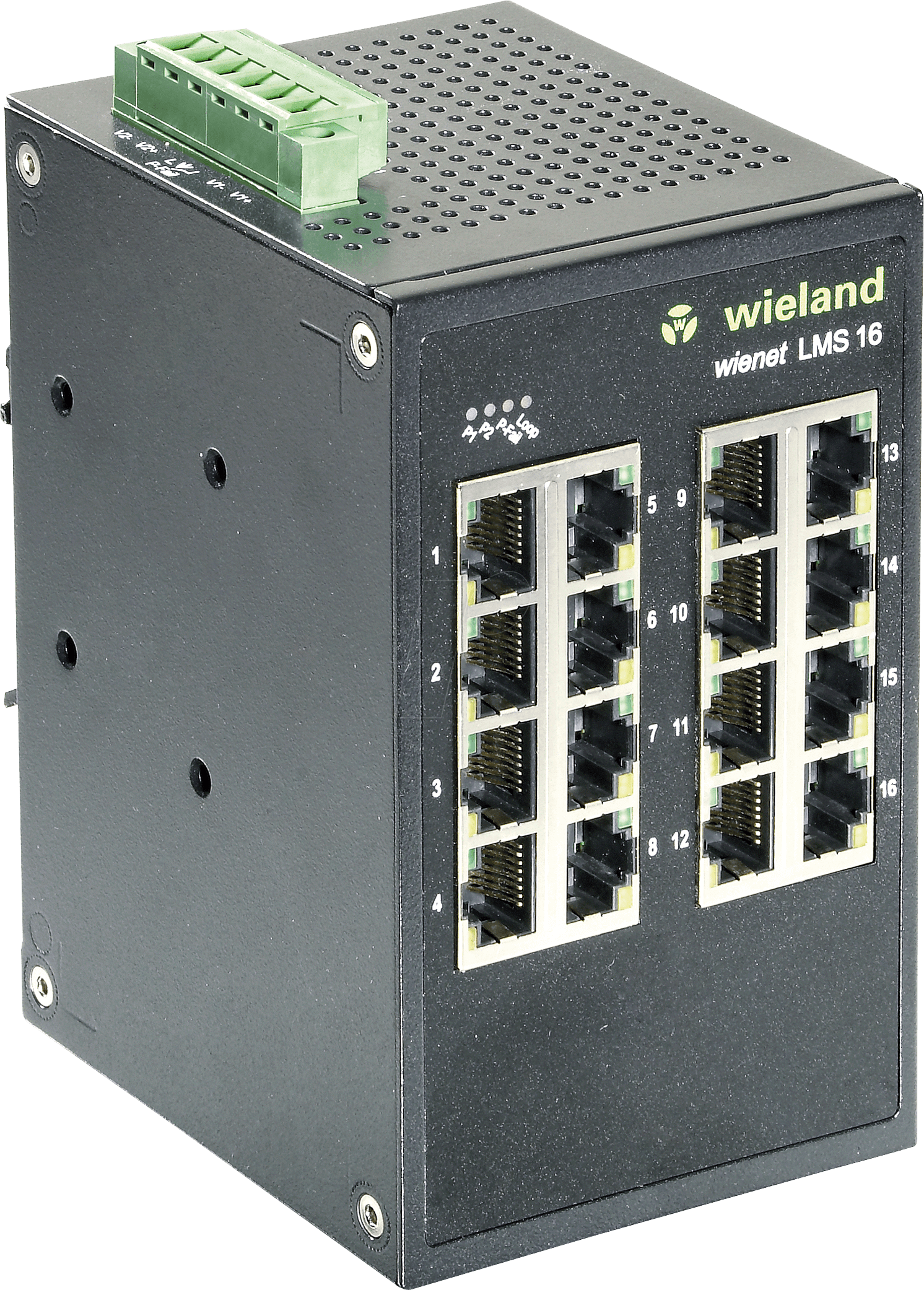 WIENET LMS 16-W - Switch, 16-Port, Fast Ethernet, Hutschiene von Wieland