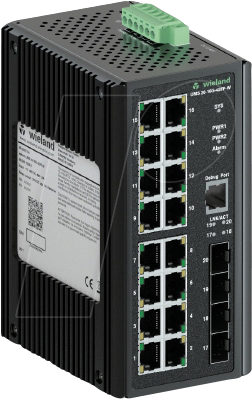 WIENET U2016G4SW - Switch, 16-Port, Gigabit Ethernet, SFP von Wieland