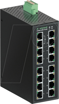 WIENET UMS 16-2G - Switch, 16-Port, Fast Ethernet von Wieland