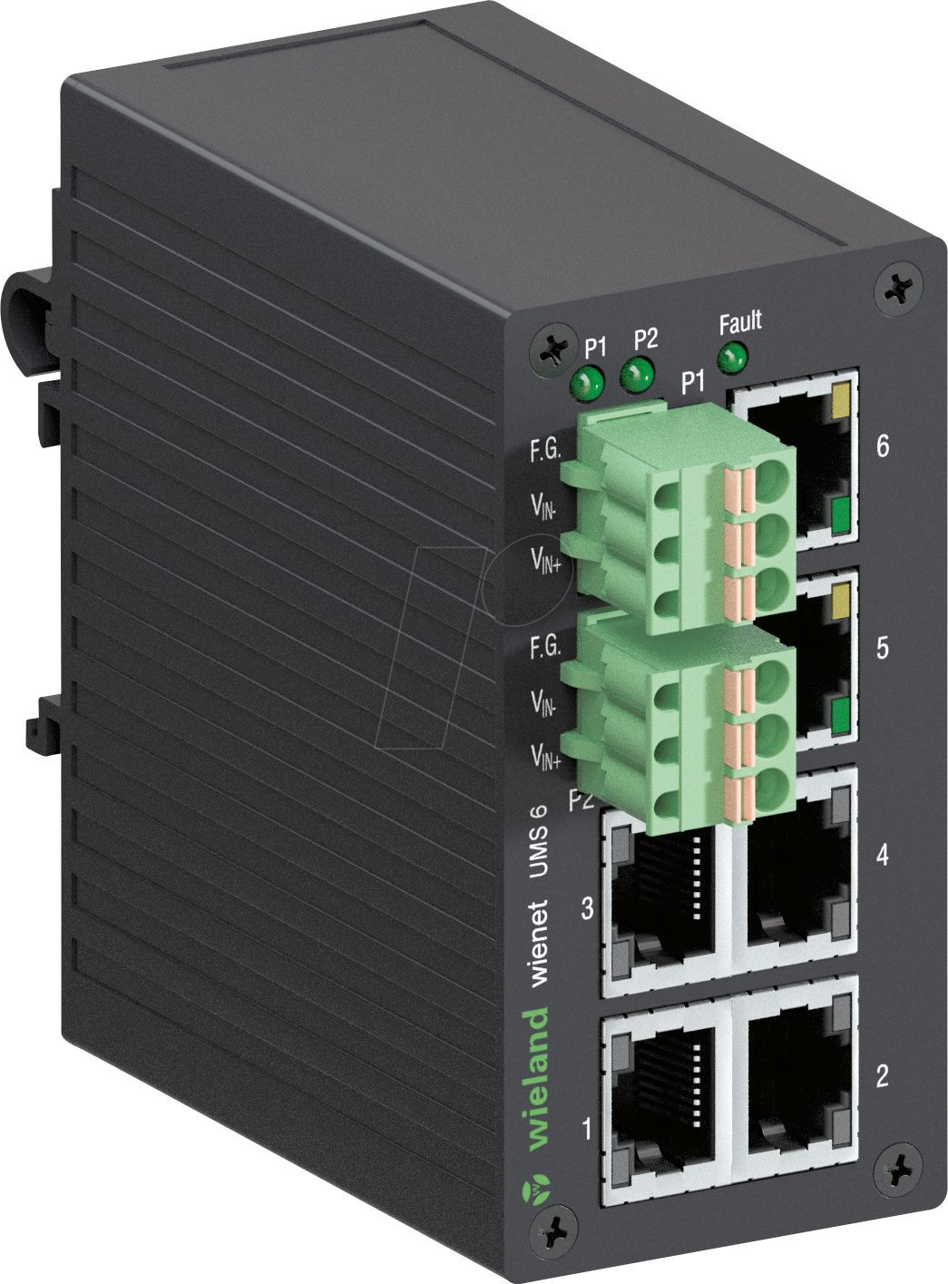 WIENET UMS 6 - Switch, 6-Port, Fast Ethernet, Hutschiene von Wieland