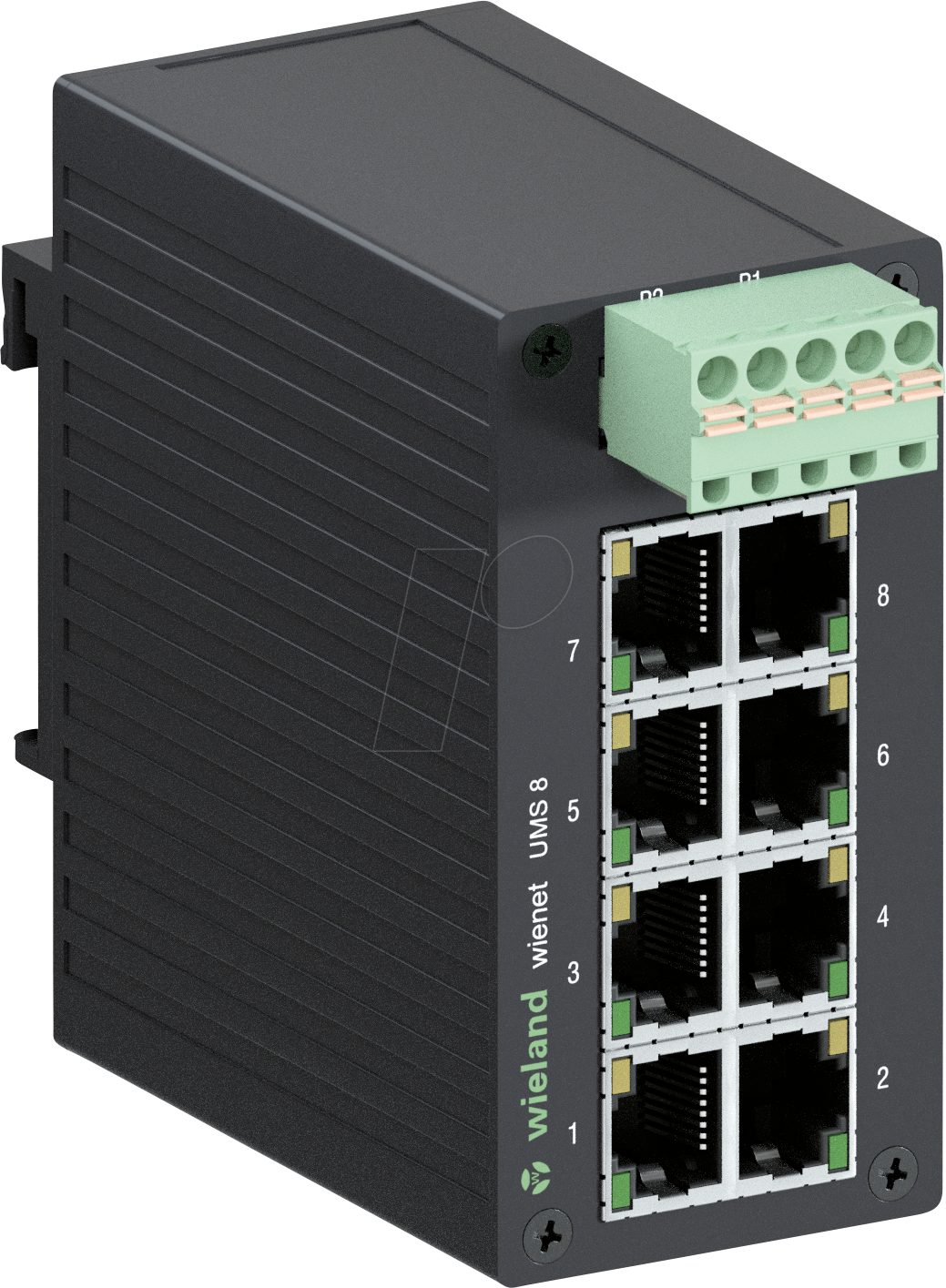 WIENET UMS 8 - Switch, 8-Port, Fast Ethernet, Hutschiene von Wieland