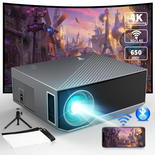 Beamer with 5G WiFi Bluetooth, Mini Outdoor/Home Video Beamer Full HD Native 1080P Tragbar Projektor 4K Heimkino 18000 Lumen Kompatibel mit iOS/Android/HDMI/USB/PS5/TV Stick/X-Box.Schwarz Beamer with 5G WiFi Bluetooth, Mini Outdoor/Home Video Beamer Full HD Native 1080P Tragbar Projektor 4K Heimkino 18000 Lumen Kompatibel mit iOS/Android/HDMI/USB/PS5/TV Stick/X-Box.Schwarz von Wielio