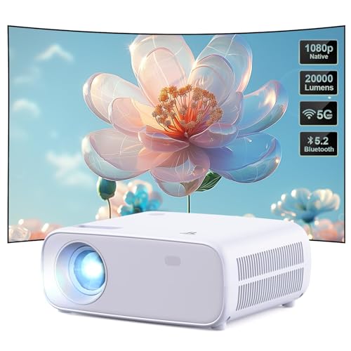 Wielio Beamer, Full HD 1080P Projektor, 5G WiFi Bluetooth Projector, 18000 Lumens Heimkino Mini Beamer, 30-200 Zoll Projektionsgröße Kompatibel mit iOS/Android/Laptop/HDMI/USB(Grau) Wielio Beamer, Full HD 1080P Projektor, 5G WiFi Bluetooth Projector, 18000 Lumens Heimkino Mini Beamer, 30-200 Zoll Projektionsgröße Kompatibel mit iOS/Android/Laptop/HDMI/USB(Grau) von Wielio