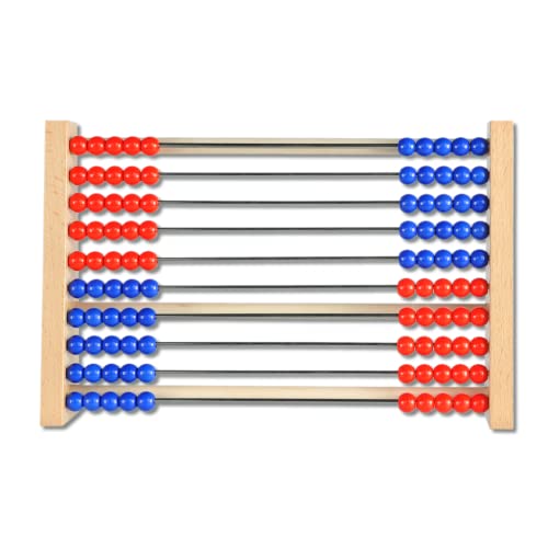 Rechenrahmen 1 – 100, Abakus, Schüler-Recheschieber | Wiemann Lehrmittel (Blau/Rot) von Wiemann Lehrmittel